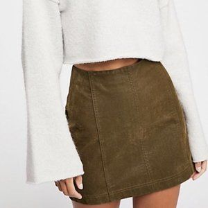 Free People | Vegan Leather Skirt | Dark Green | Women's | Size 0